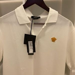 Versace polo men Large shirt white Authentic